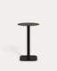 Dina high round outdoor table in black with metal leg in a painted black finish, Ø 60x96 cm
