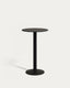 Esilda high round outdoor table in black with metal leg in a painted black finish, Ø 60 x 96 cm