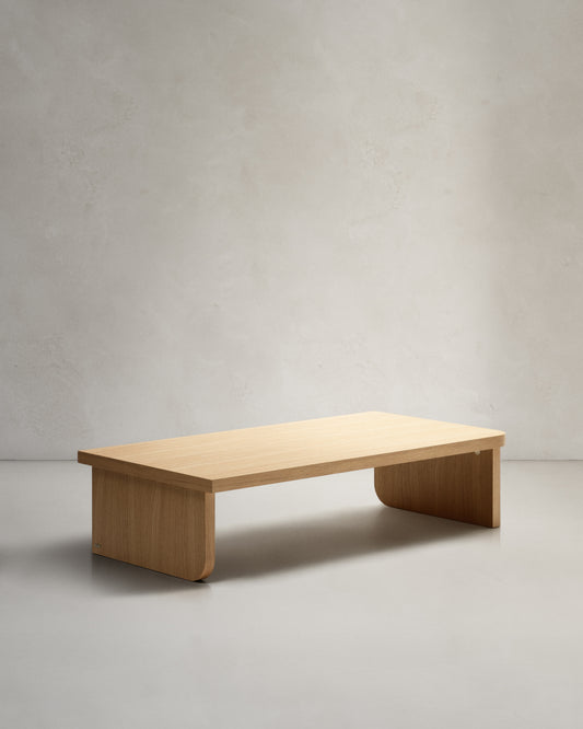 Oaq stočić za kafu od hrastovog furnira sa prirodnom završnom obradom, 140 x 75 cm FSC Mik Credit