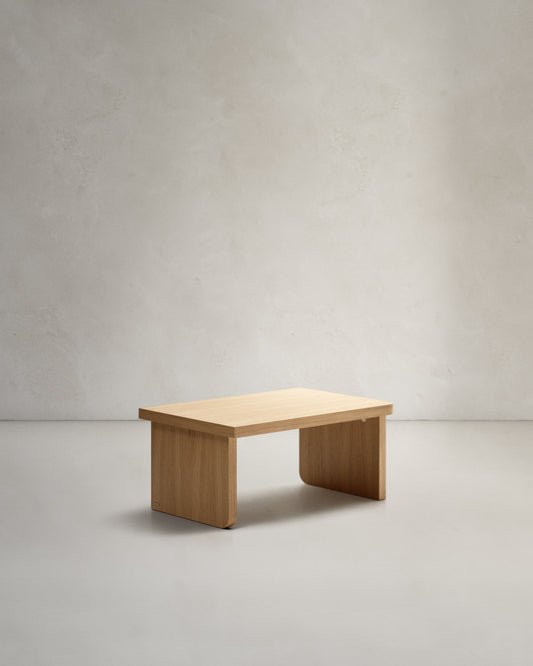 Oak stočić za kafu od hrastovog furnira sa prirodnom završnom obradom, 89 x 62 cm FSC Mik Credit