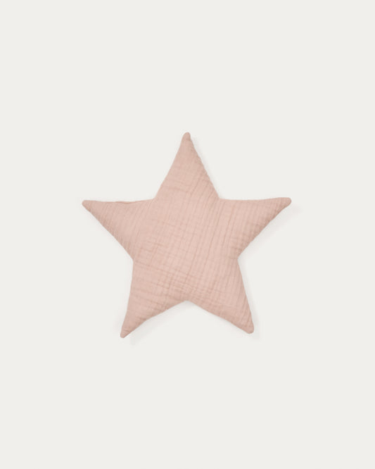 Laily zvezdasti, ružičasti jastuk od 100% organskog pamuka, 30 x 30 cm