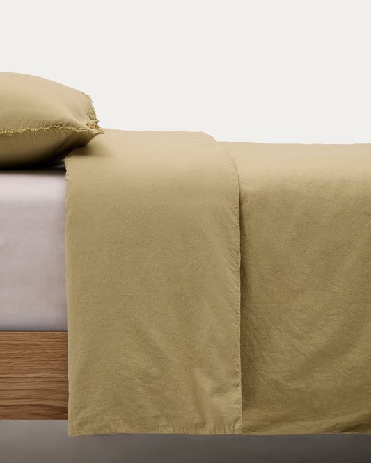 Sifinia zelena navlaka i jastučnica, rese od 100% pamuka, krevet od 90 cm