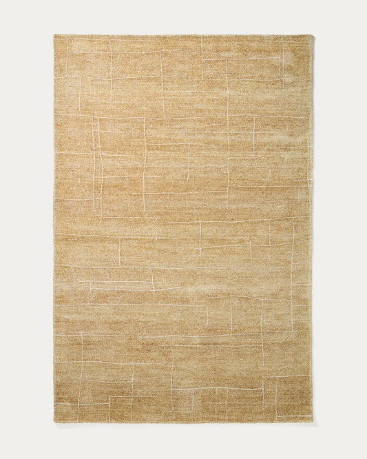 Eloda tepih boje slačice od vune i viskoze, 200 x 300cm