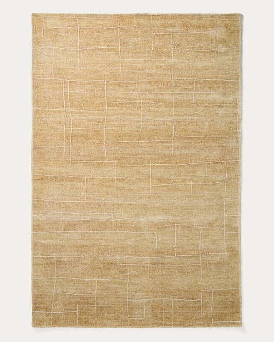Eloda tepih boje slačice od vune i viskoze, 200 x 300cm