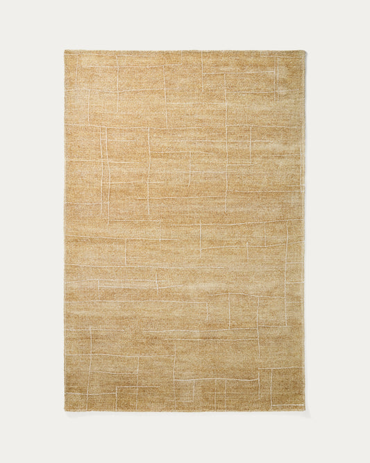 Eloda tepih boje slačice od vune i viskoze, 160 x 230cm