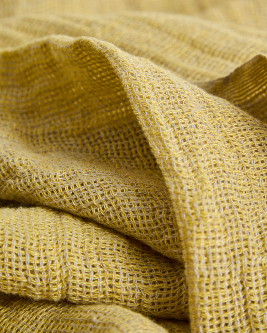 Aderin linen blanket, yellow, 130 x 170 cm