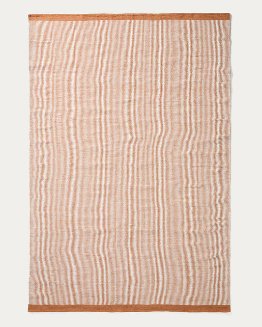 Tinei narandžasti prugasti tepih od 100% PET vlakana, 200 x 300cm