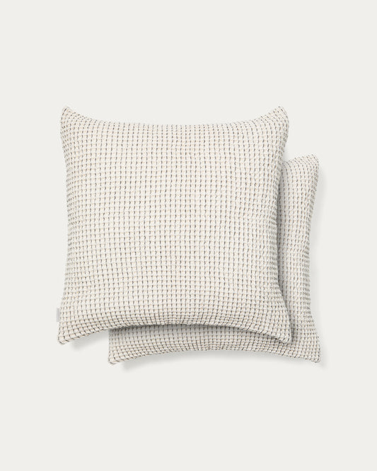 Mabile set od 2 plava prugasta žakard jastuka od 100% pamuka 50 x 50 cm