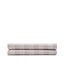 Macie red and beige striped 100% cotton bedspread for 150/160cm bed