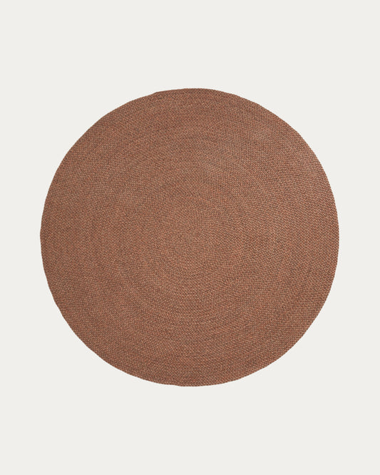 Rug Despas in synthetic fibers terracotta Ø200 cm 