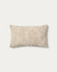 Vela pillow case in beige linen jacquard with floral motif 30 x 50 cm