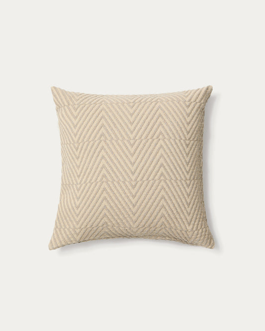 Lunver pillowcase in natural chevron jacquard 50 x 50 cm