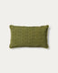 Narela pillowcase made of green jacquard cotton and viscose 50 x 30 cm