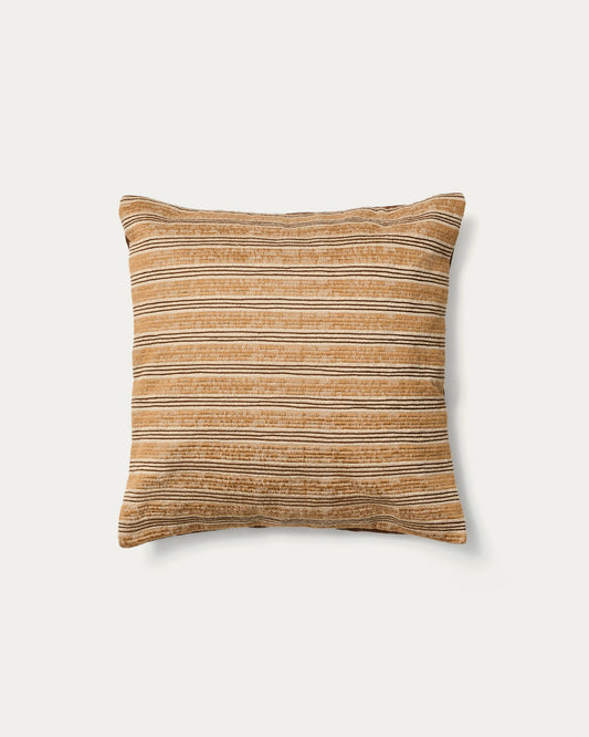 Tavina navlaka za jastuk od 100% pamuka sa braon vezom, 50 x 50cm