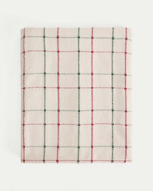 Aldelie multicolored 100% cotton jacquard tablecloth 150 x 250 cm