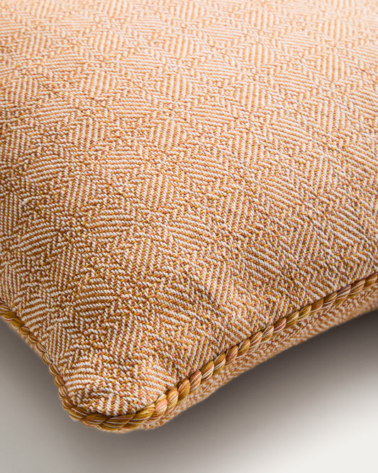 Filor cushion cover made of cotton with a knitted texture, orange, 50 x 50 cm
