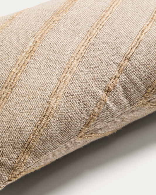 Cushion cover Riena made of cotton and viscose, beige, 30 x 50 cm