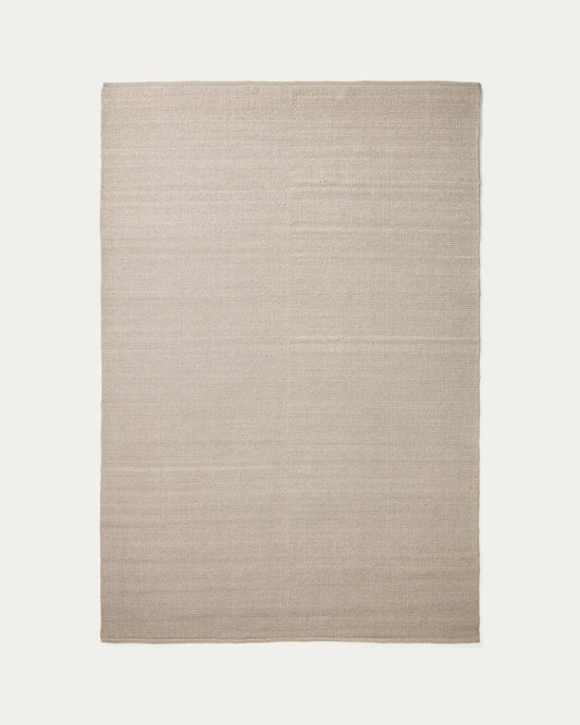 Turiane ecru synthetic fibre rug 160 x 230cm