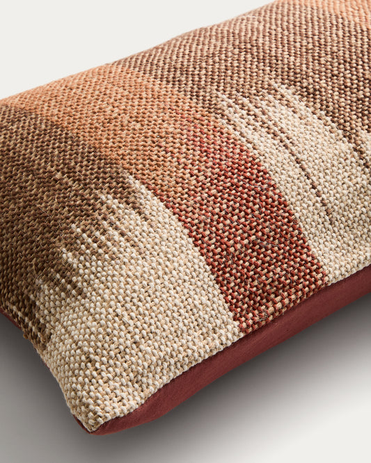 Domira cushion cover made of jute with ikat pattern, multicolored 40 x 60 cm