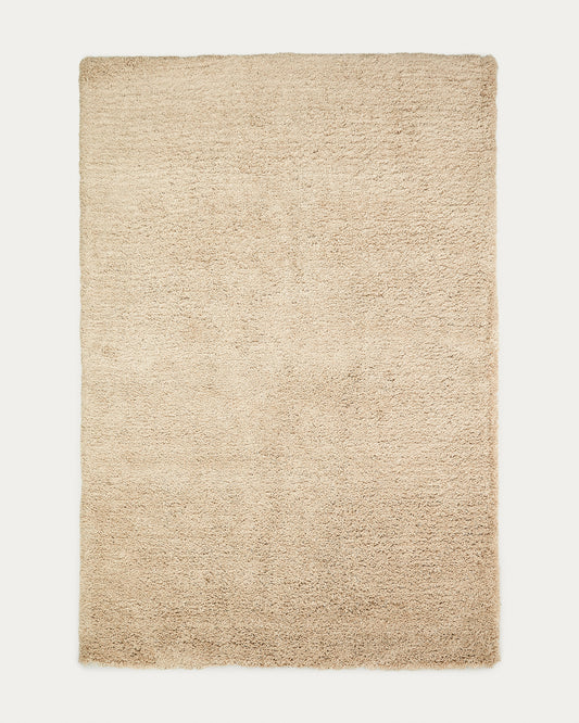 Neade rug, cotton and polyester in beige, 200 x 300 cm