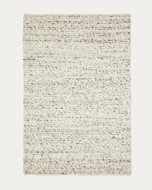 Manilva rug in wool and brown cotton, 200 x 300 cm