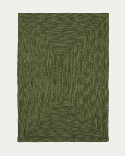 Despas green synthetic fibre rug 200 x 300cm