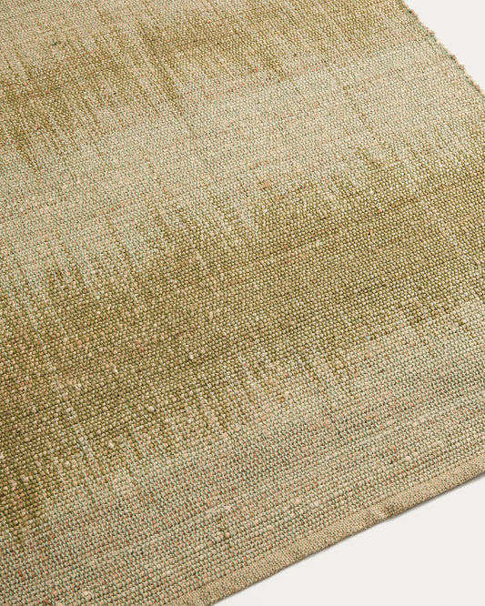 Lirmo zeleni tepih od jute, 200 x 300cm