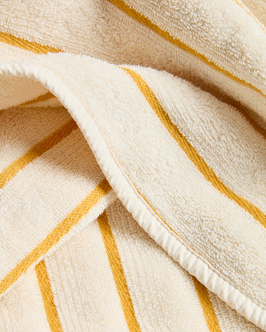 Towel Dorane 100% cotton with yellow stripes 30 x 50 cm