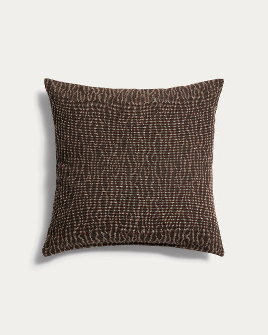 Navlaka za jastuk Alnori od 100% žakard pamuka, braon, 50 x 50 cm