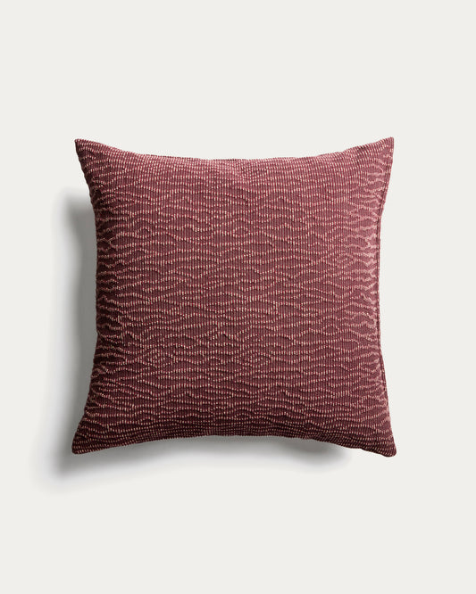 Navlaka za jastuk Alnori od 100% žakard pamuka, bordo, 50 x 50 cm