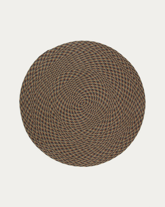 Despas multicolour round rug made from synthetic fibres Ø 200 cm