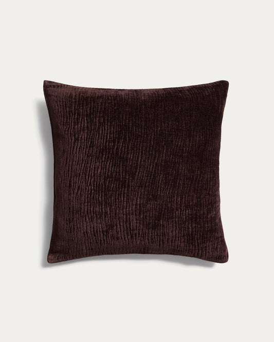 Navlaka za jastuk Vori od 100% pamuka sa zgužvanim efektom, braon, 50 x 50 cm