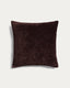 Vori 100% cotton brown wrinkled effect cushion cover 50 x 50 cm