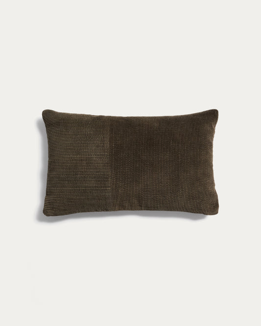 Navlaka za jastuk Seliria od 100% pamučnog somota zelene boje 30 x 50 cm