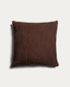 Solly 100%-cotton waffle brown cushion cover 50 x 50 cm