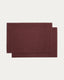 Lerava set of 2 placemats in brown cotton 35 x 50cm