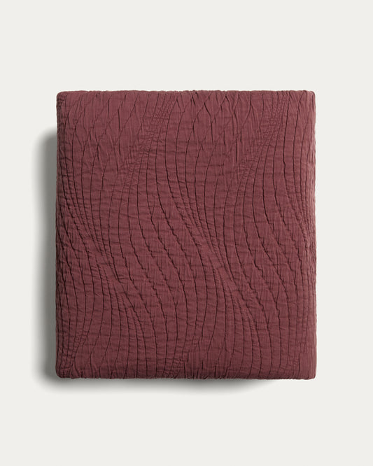 Prekrivač Sarula od 100% žakard pamuka, bordo, za krevet 90/135 cm