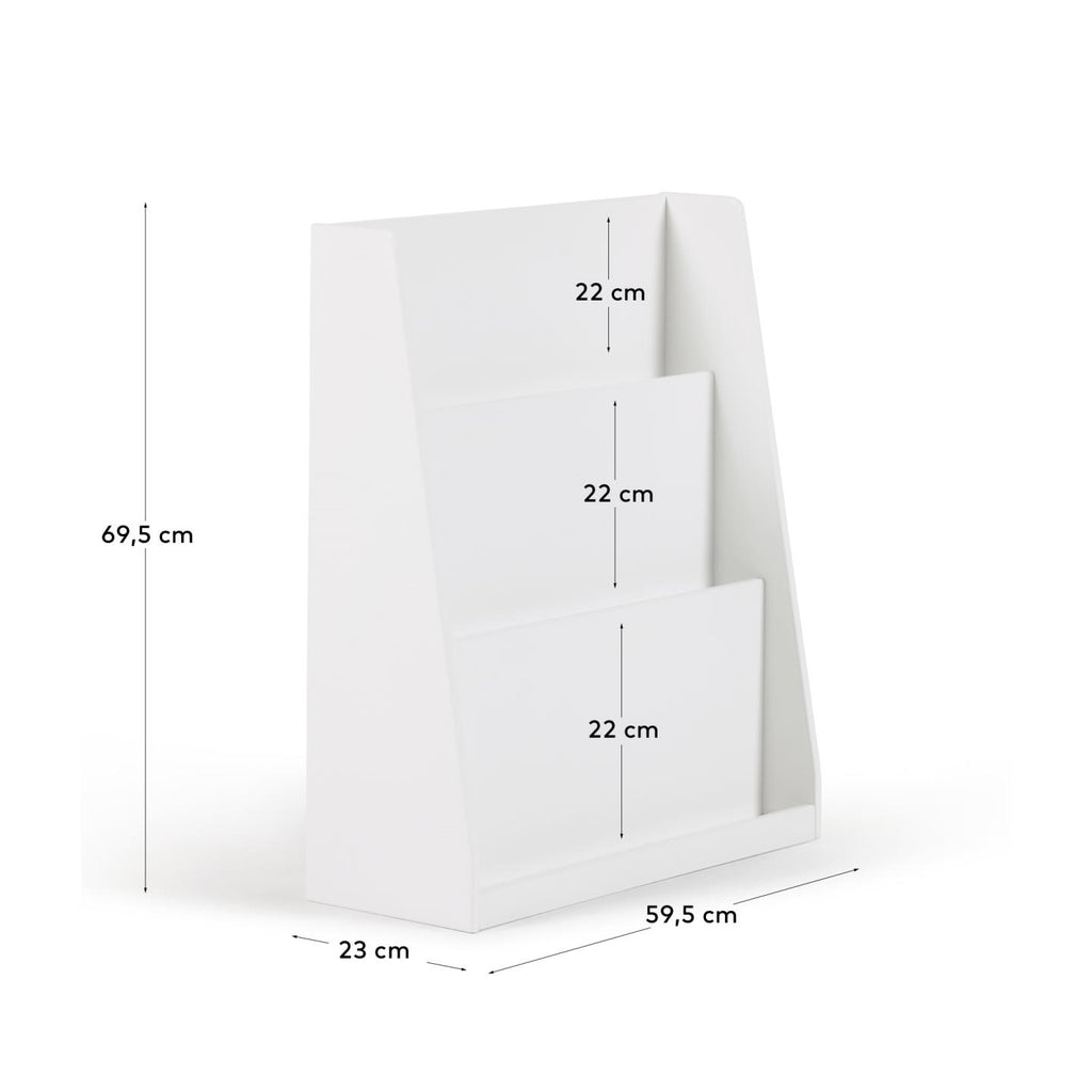 Adiventina polica za knjige od belog medijapana 59,5 x 69,5 cm