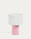 Bianella cotton and pink corduroy table lamp