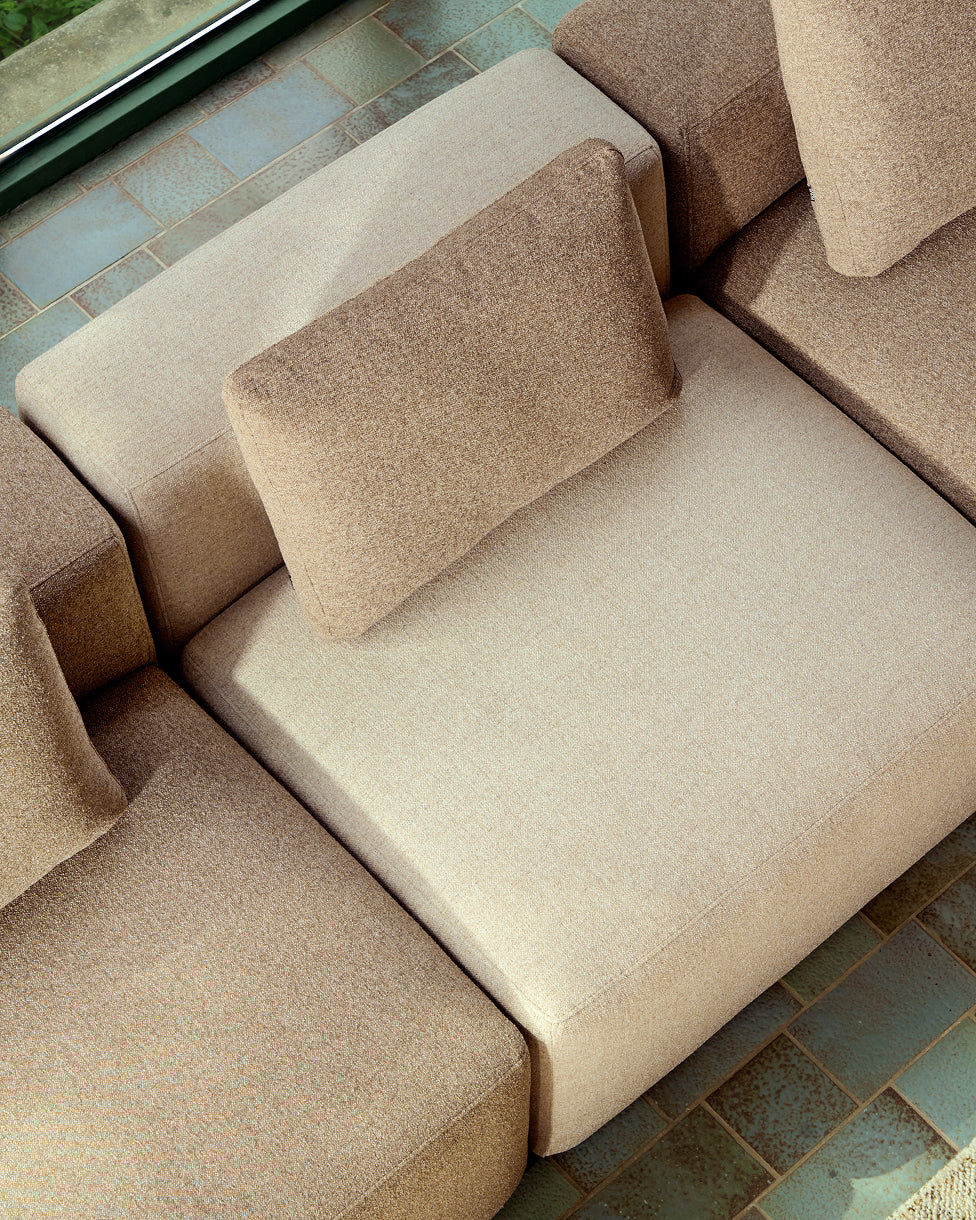 Sofa Blok 4 sedišta od smeđeg šenila 380 cm FSC Mix Credit